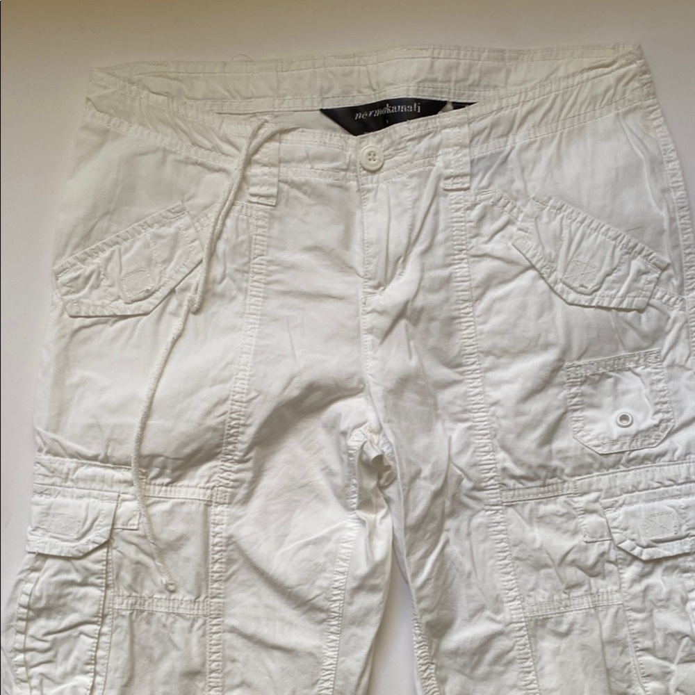 Norma Kamali White White women's Cargo Pants - Picture 3 of 6